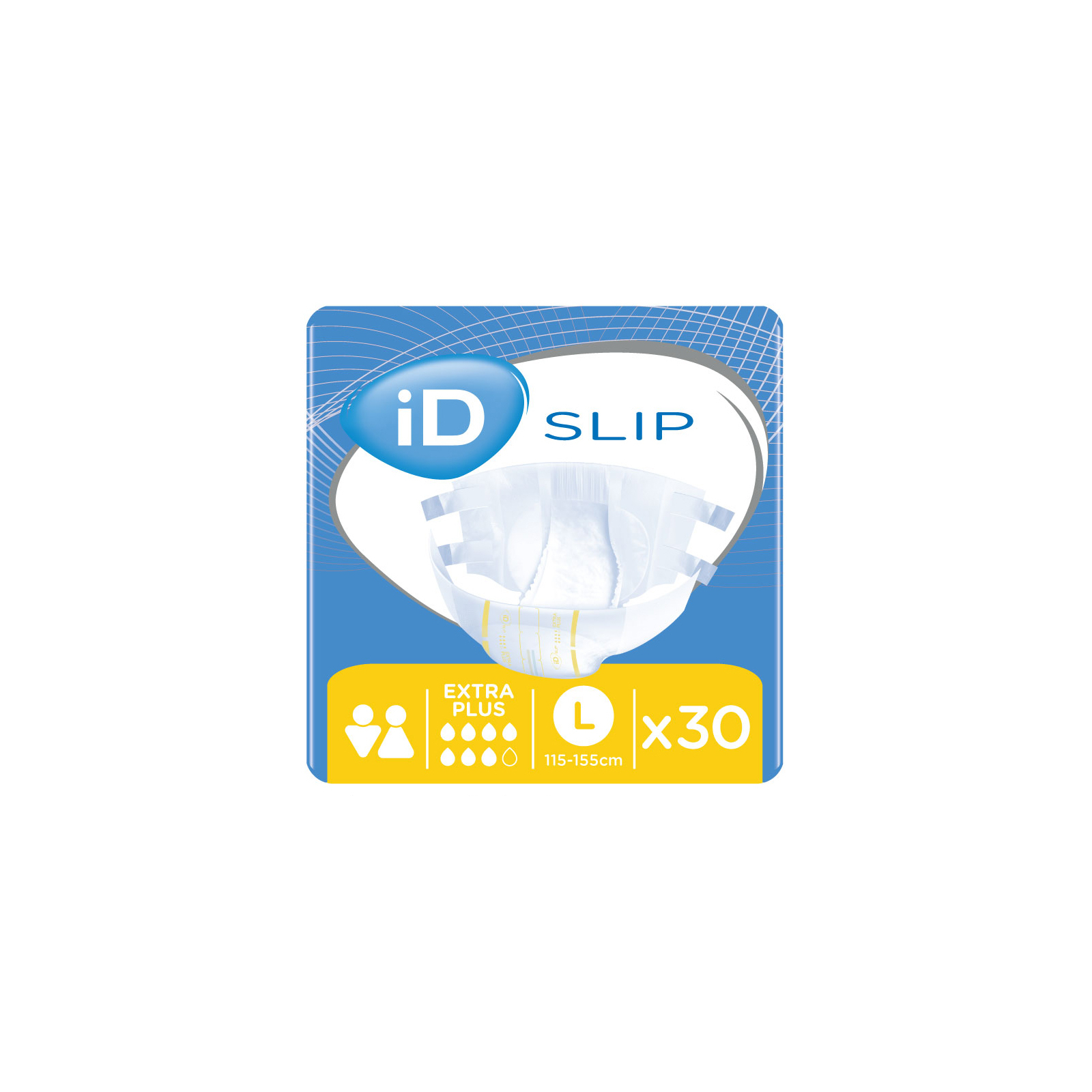 Підгузки для дорослих ID Slip Extra Plus Large талія 115-155 см. 30 шт. (5411416047667)