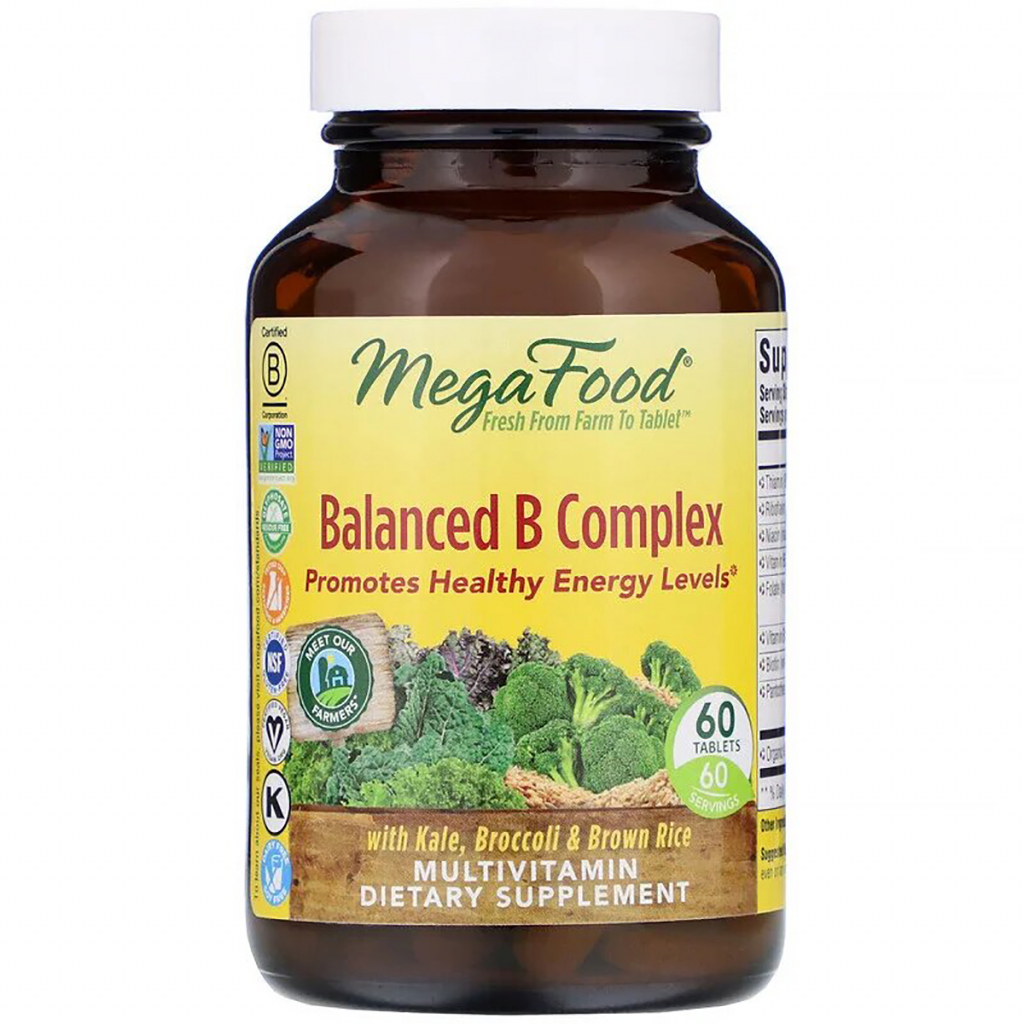 Витамин MegaFood Сбалансированный комплекс витаминов В, Balanced B Complex, (MGF-10168)