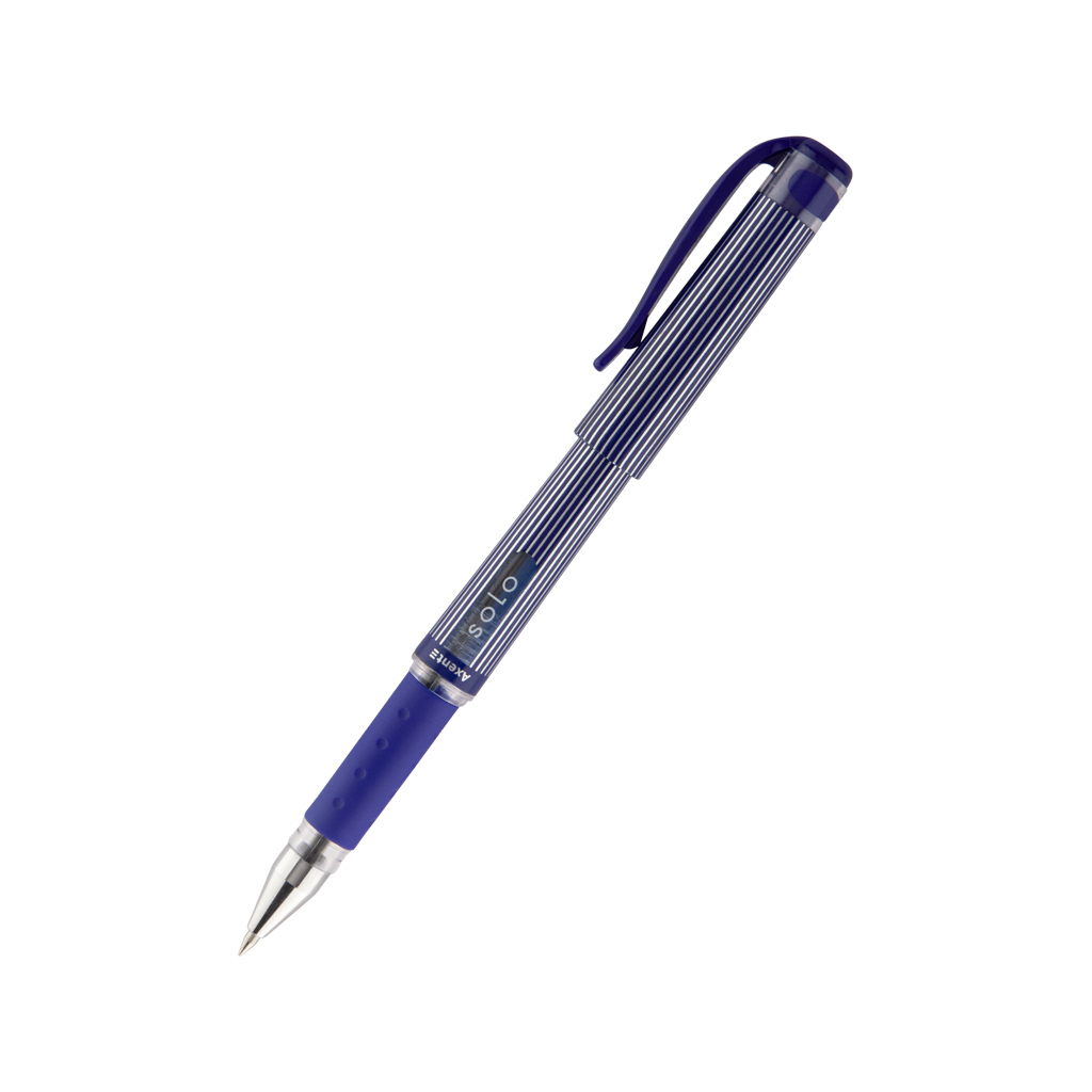 Ручка кулькова Axent набір Solo, синя, 4шт (AB1003-02/04/P-A)