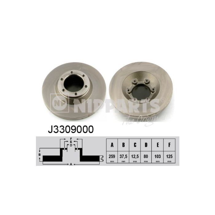 Тормозной диск Nipparts J3309000