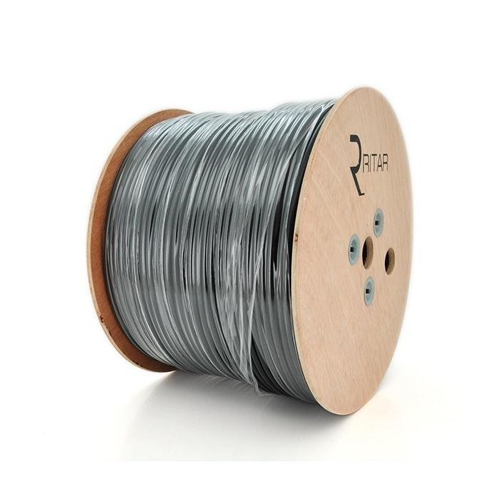 Кабель мережевий Ritar FTP 305м, cat 6, CU, КНПЭ 4*2*0,54мм, Black, outdoor (00553)