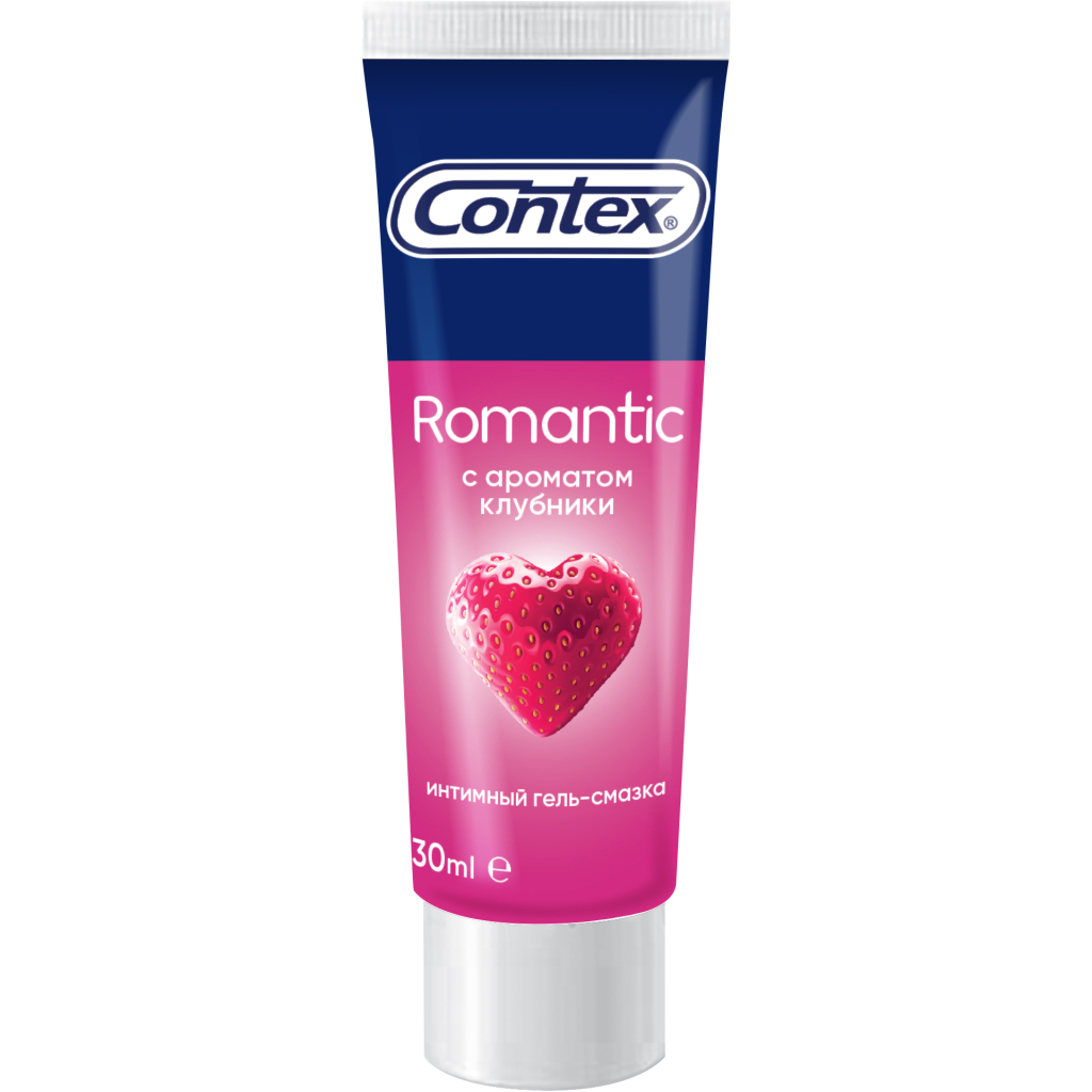 Интимный гель-смазка Contex Romantic с ароматом клубники (лубрикант) 30 мл (5060040304532)