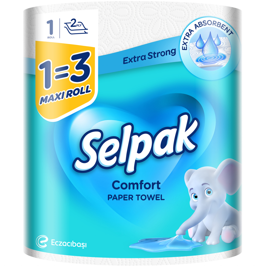 Бумажные полотенца Selpak Comfort Maxi 13 2 слоя 1 рулон (8690530005570)