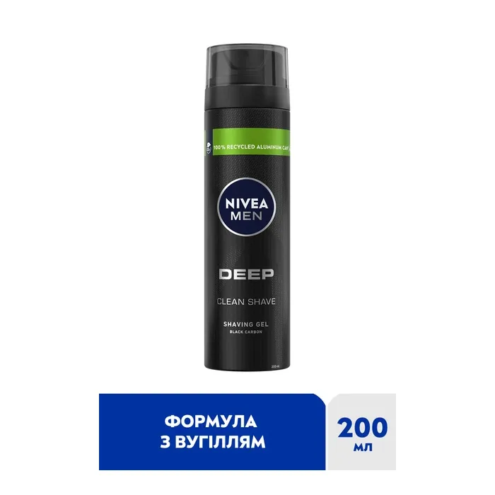 Гель для гоління Nivea Men Deep 200 мл (5900017061924) зображення 3