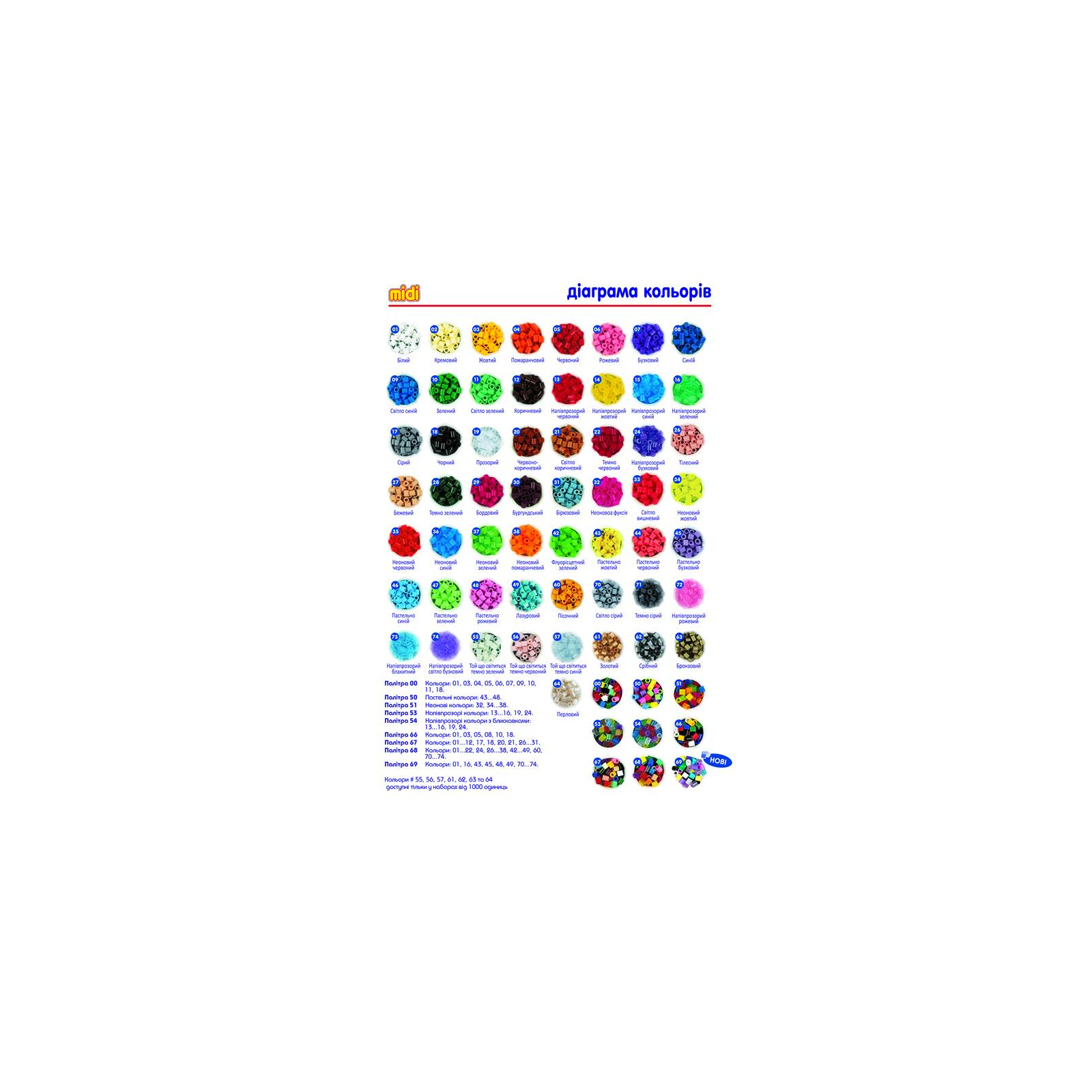 Набор для творчества Hama цветных бусин 3000 шт, 10 цв. термомозаика (209-00) изображение 2
