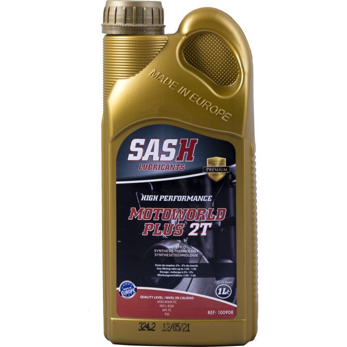 Моторное масло SASH MOTOWORLD PLUS 2T синтетика 1л (100908) изображение 3