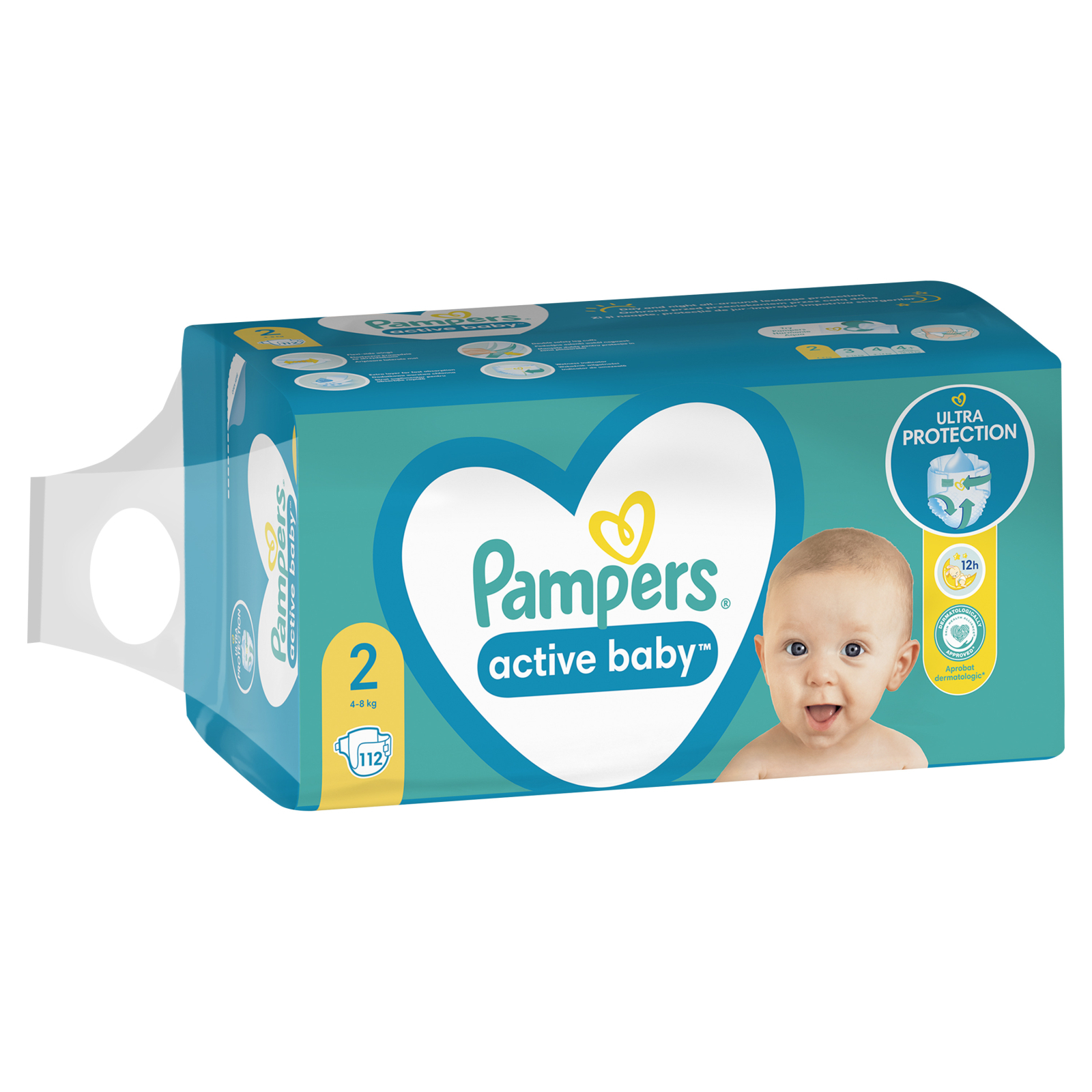Подгузники Pampers Active Baby Размер 2 (4-8 кг), 112 шт (8006540045909) изображение 3