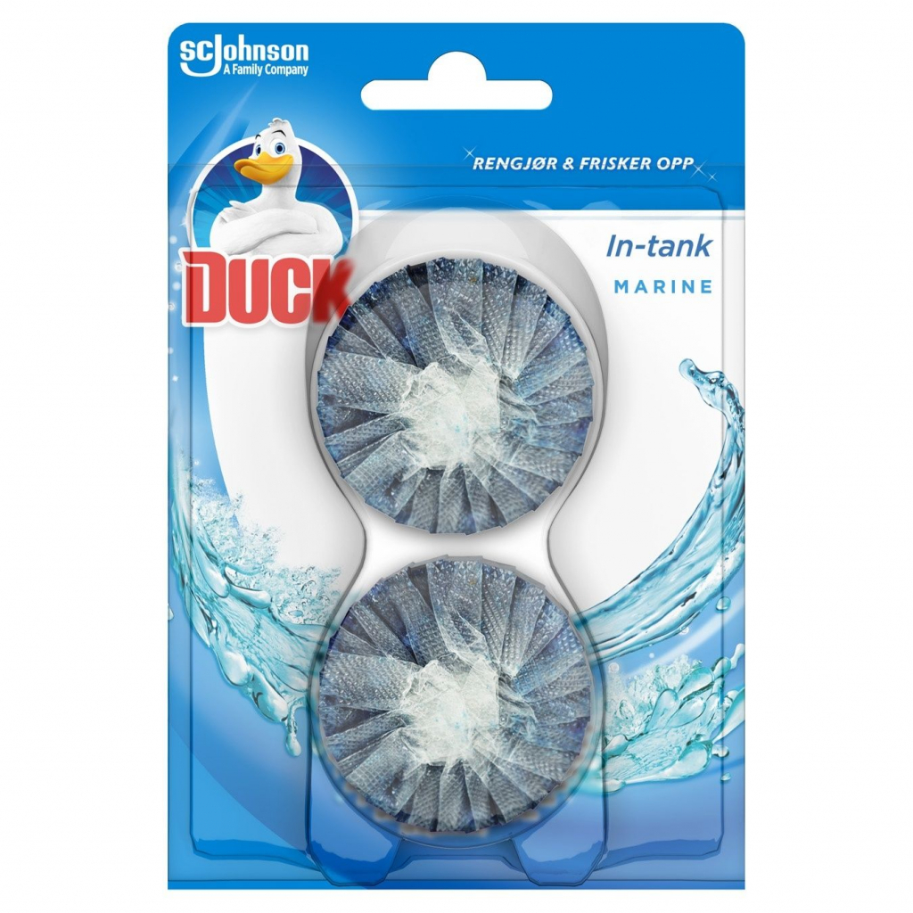 Средство для чистки унитаза Duck Таблетка чистоты для сливного бачка Морской 2 х 50 г (5000204004755)