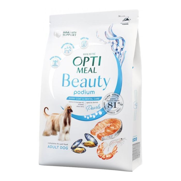 Сухий корм для собак Optimeal Beauty Podium беззерновий на основі морепродуктів 1.5 кг (4820215366830)