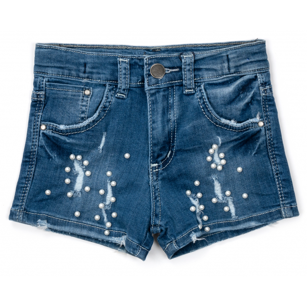 Шорти Breeze джинсові з перлинками (20164-128G-blue)