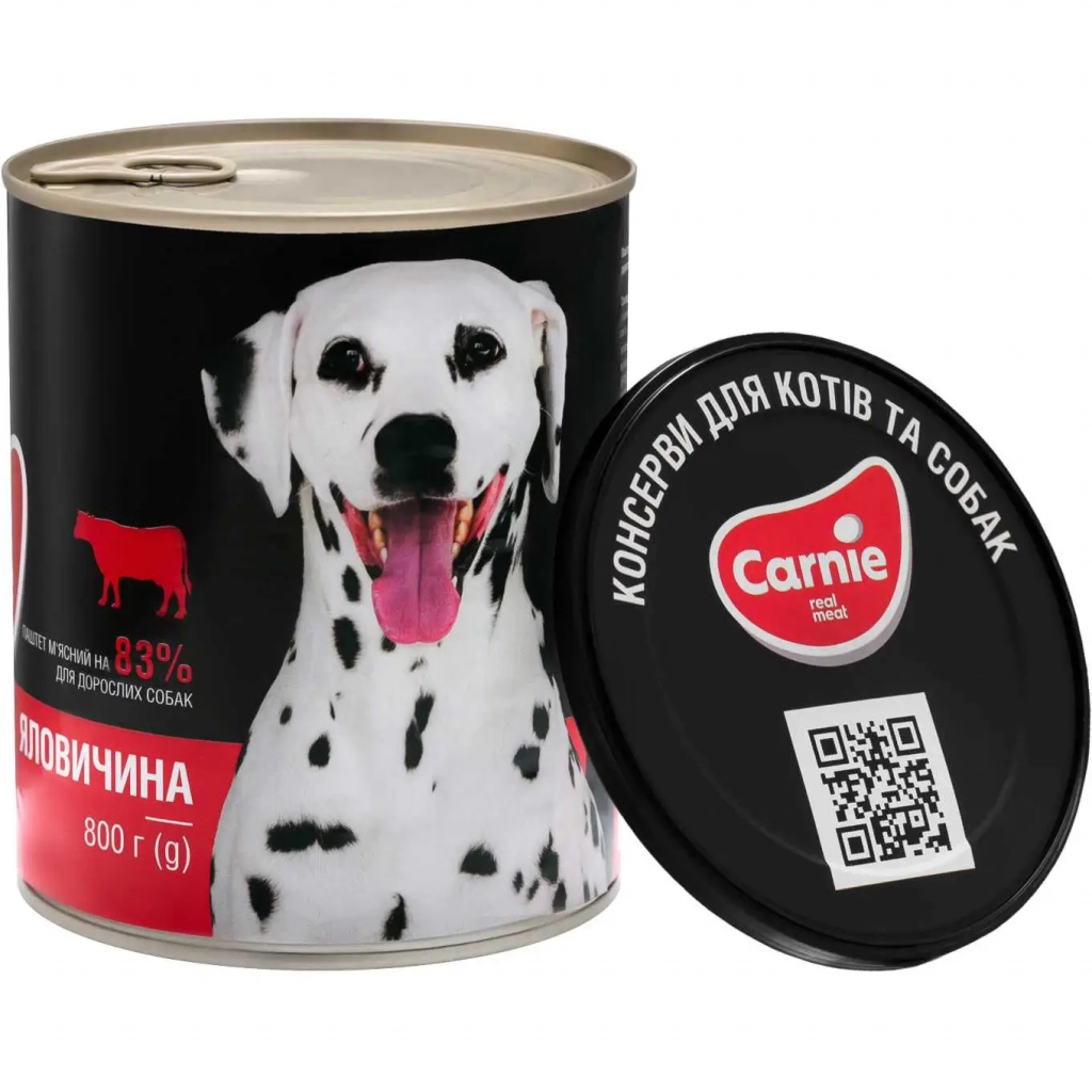 Консерви для собак Carnie Dog м'ясний паштет з яловичини 800 г (4820255190204) зображення 2