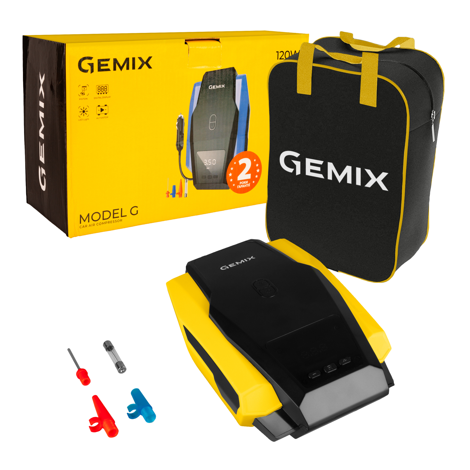 Автомобільний компресор Gemix Model G black/yellow (10700093) зображення 2