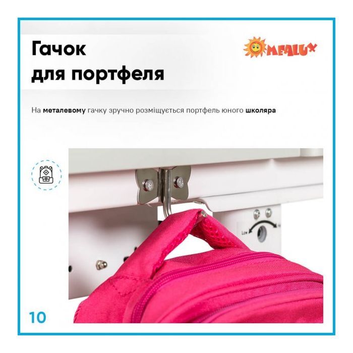 Парта зі стільцем Evo-kids Blue (BD-22 BL) зображення 11