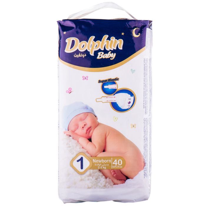 Подгузники Dolphin Newborn 2-5 кг 40 шт (8680131204038)