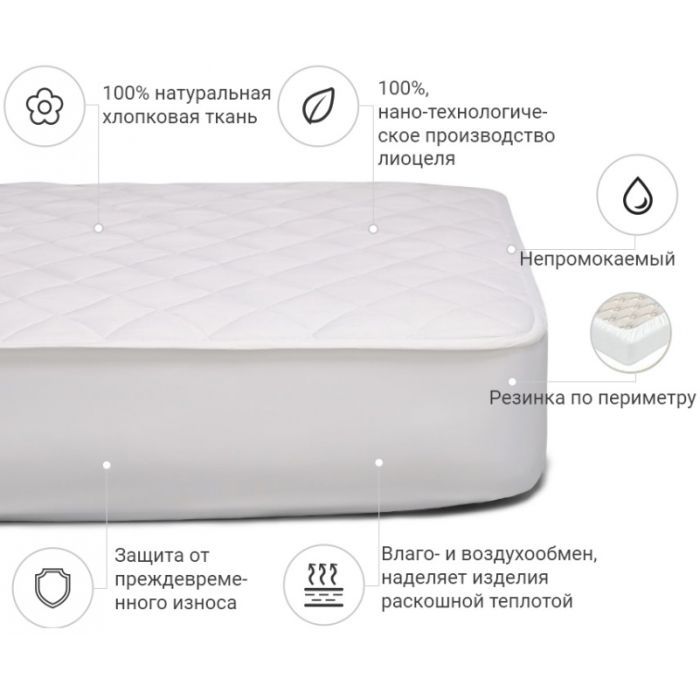 Наматрацник MirSon Natural Line Стандарт Тенсел (Modal) 984 120x190 см (2200000836960) зображення 2