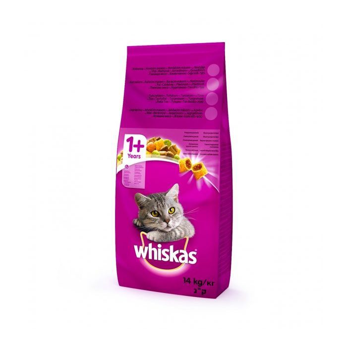 Сухий корм для кішок Whiskas з яловичиною 14 кг (5900951014345)