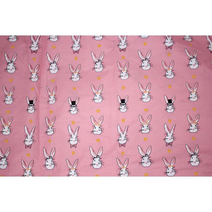 Постільна білизна MirSon Бязь 17-0528 Bunnies pink Сімейний 160x220 (2200003672763) зображення 6