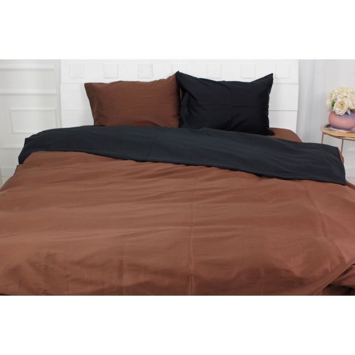 Постельное белье MirSon Сатин Premium Dark Chocolate 0211+0055 110х140 (2200000687036) изображение 3