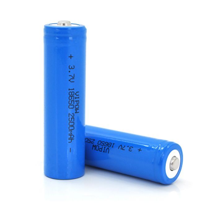 Акумулятор 18650 2500mAh, TipTop, 3.7V, Blue Vipow (ICR18650-2500mAhTT)