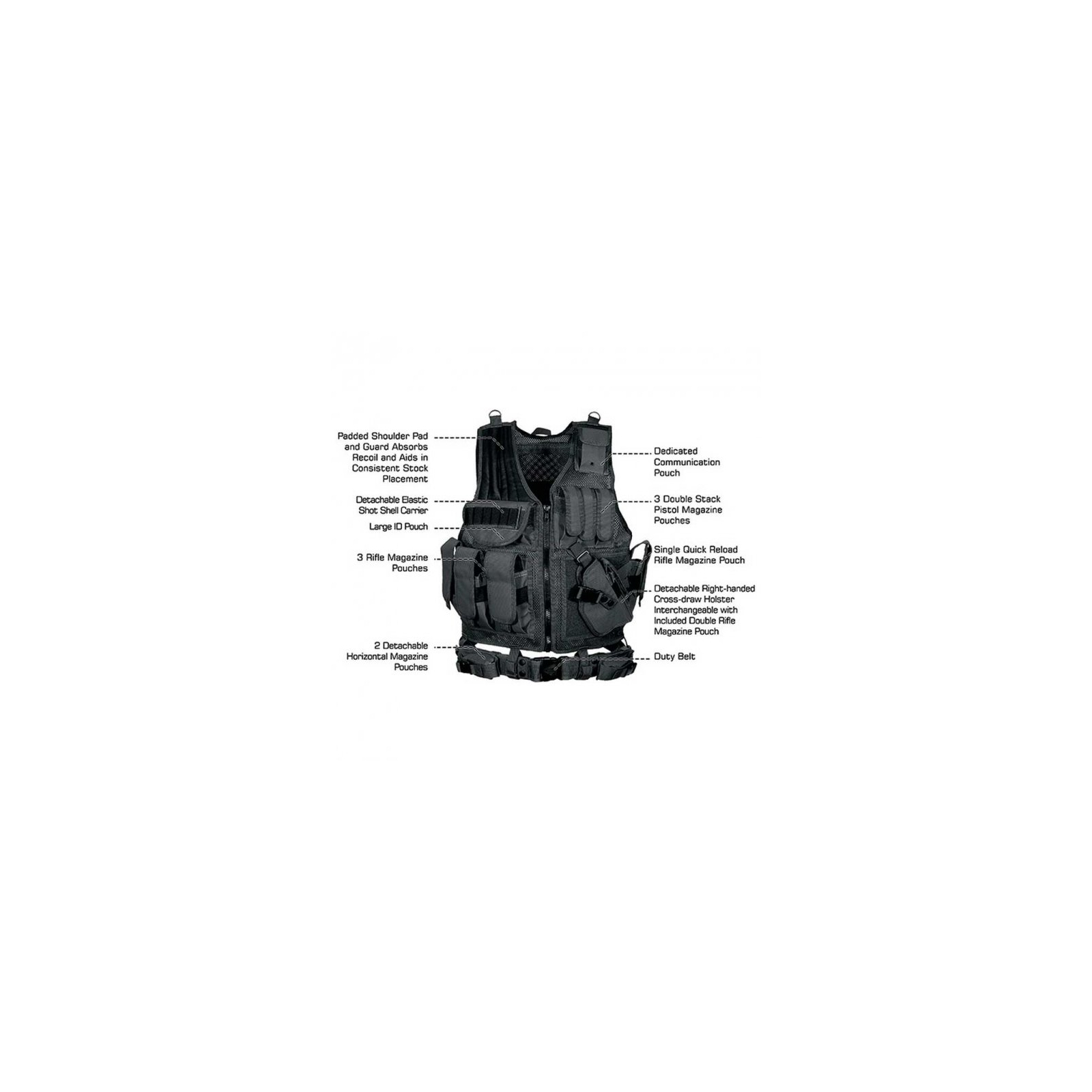 Жилет розвантажувальний Leapers Black (PVC-V547BT) зображення 5