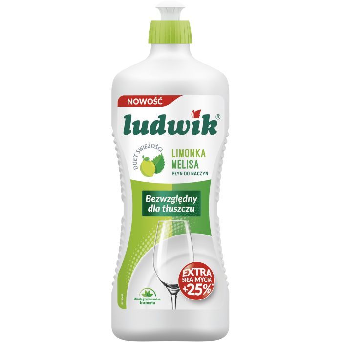 Средство для ручного мытья посуды Ludwik Лайм с мелиссой 900 г (5900498028355)