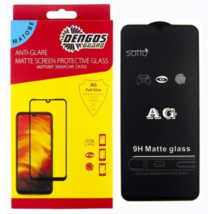 Стекло защитное Dengos Full Glue Matte Infinix Smart 6 black frame (TGFG-MATT-42)
