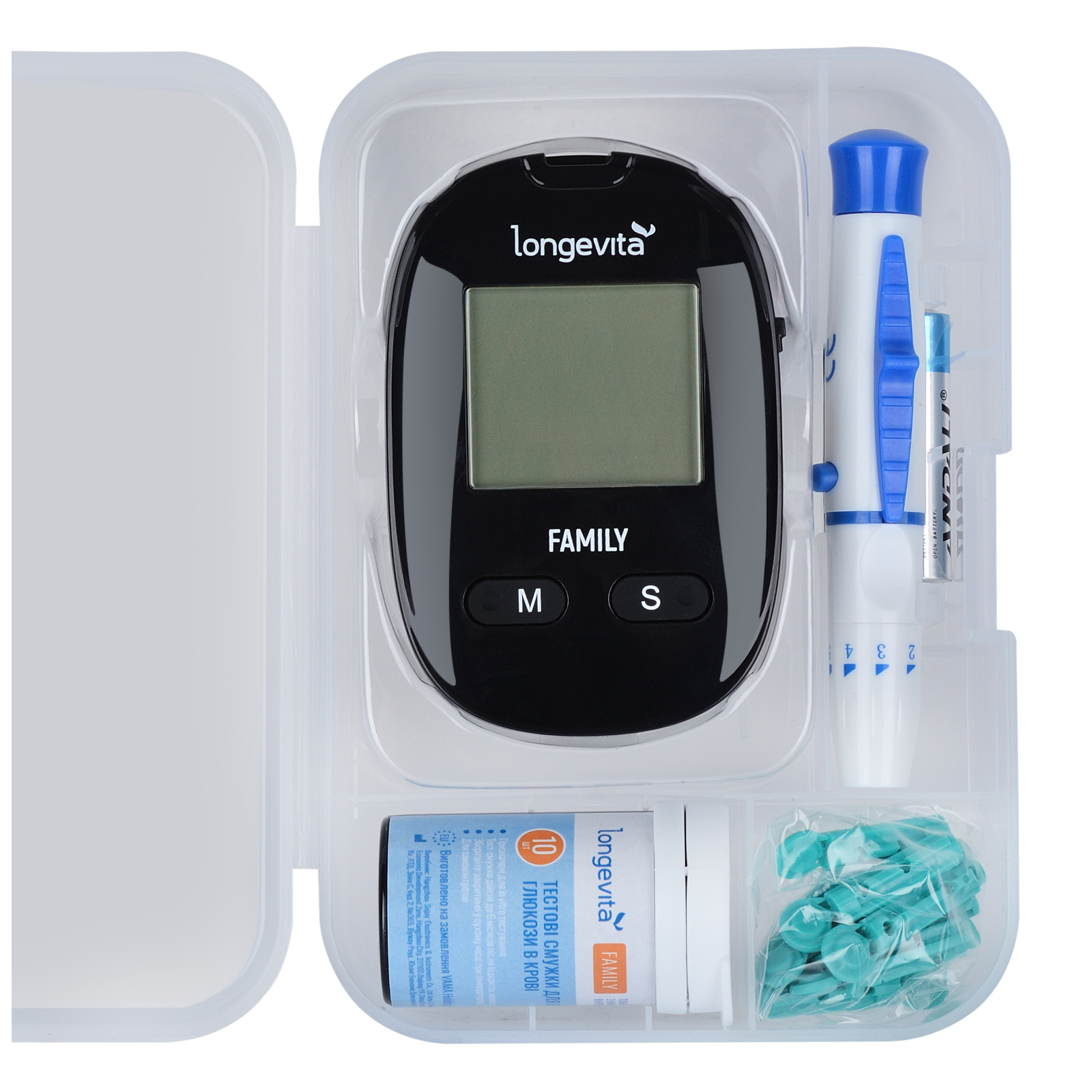 Глюкометр Longevita Family Система для измерения глюкозы в крови (6806076) изображение 2