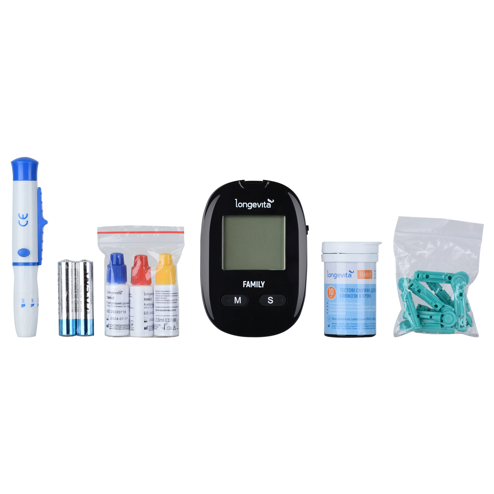 Глюкометр Longevita Family Система для измерения глюкозы в крови (6806076) изображение 3