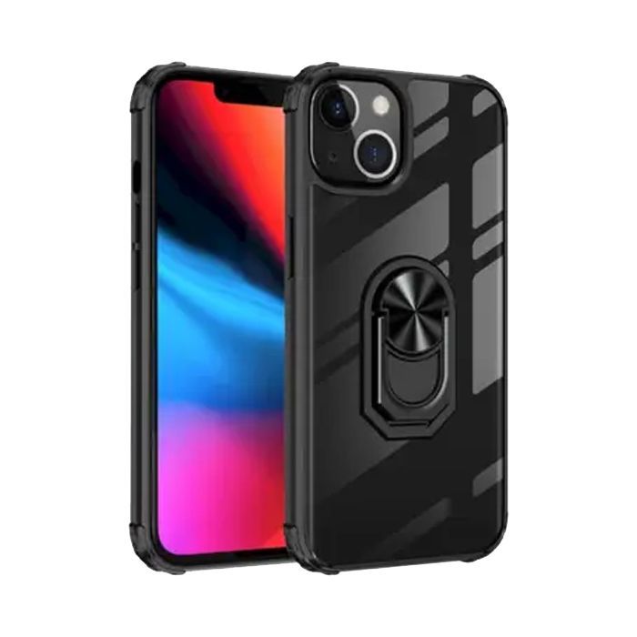 Чохол до мобільного телефона Drobak Magnetic Ring Case with Airbag Apple iPhone 11 Pro Black (707013)
