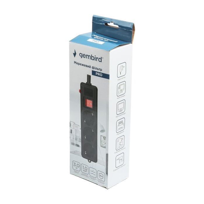Сетевой фильтр питания Gembird SPG3-G-10B-PRO изображение 4