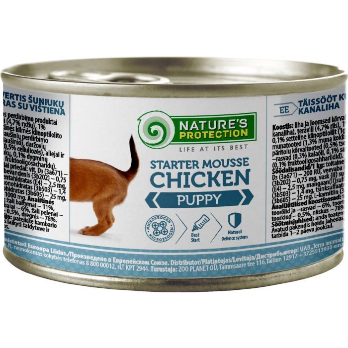 Консервы для собак Nature's Protection Puppy Starter Mousse Chicken 200 г (KIK45514)