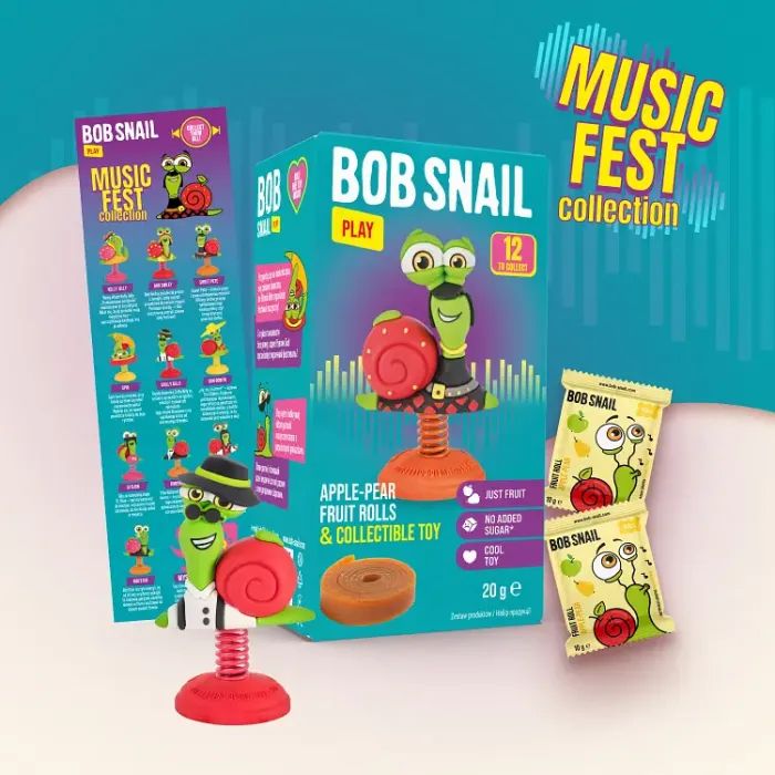 Цукерка Bob Snail Равлик Боб набір Яблуко-груша з іграшкою 20 г (4820219342748) зображення 5