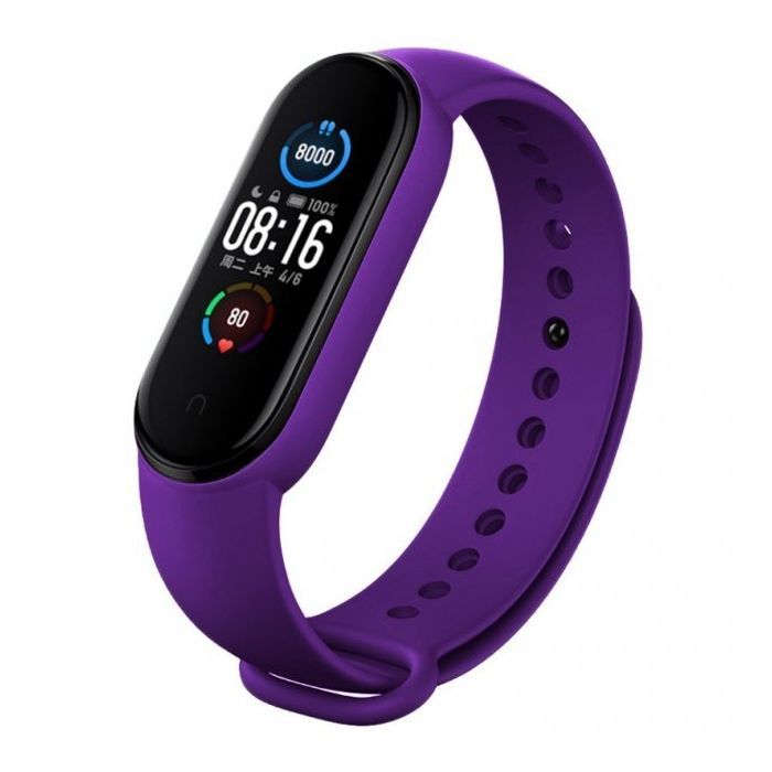 Ремінець до фітнес браслета BeCover Silicone для Xiaomi Mi Smart Band 5/6/7 Dark Purple (707654)