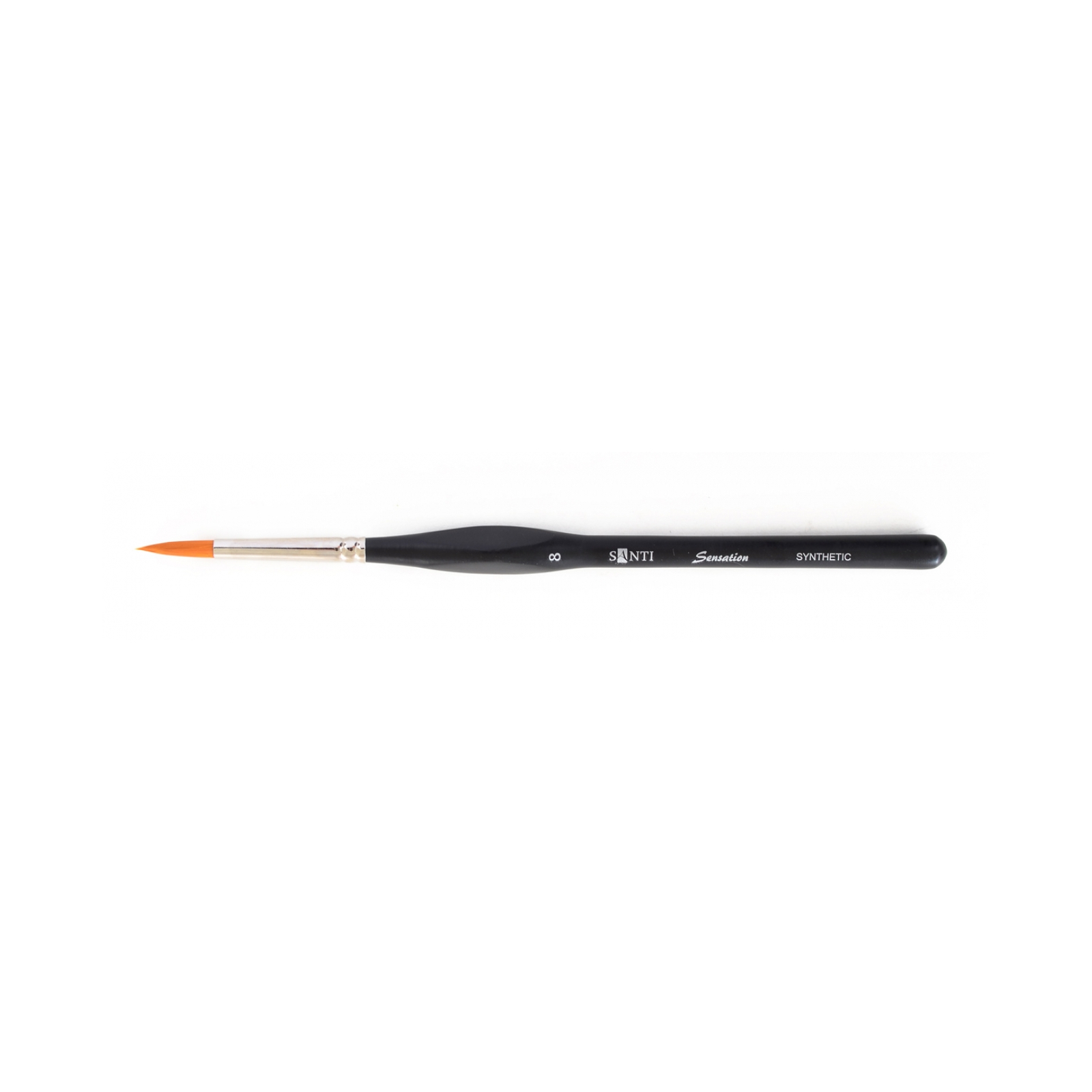 Кисточка для рисования Santi синтетика Sensation, короткая ручка с изгибом, круглая, №8 (310782)
