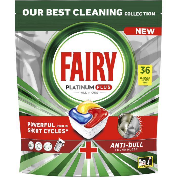 Таблетки для посудомоечных машин Fairy Platinum Plus All in One Lemon 71 шт. (8700216236126)