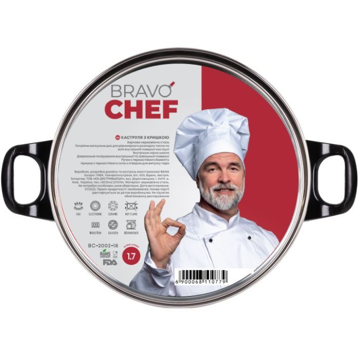 Кастрюля Bravo Chef 4.5 л Bakelite (BC-2002-24) изображение 6