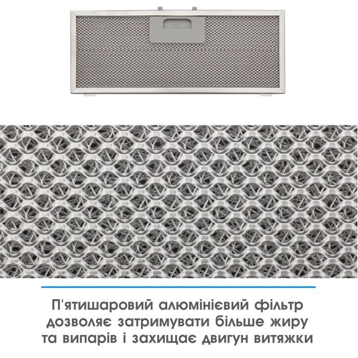 Витяжка кухонна Eleyus URBAN 960 LED 52 WH зображення 9