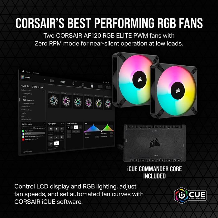 Система жидкостного охлаждения Corsair iCUE H100i Elite LCD XT Display Liqui (CW-9060074-WW) изображение 9