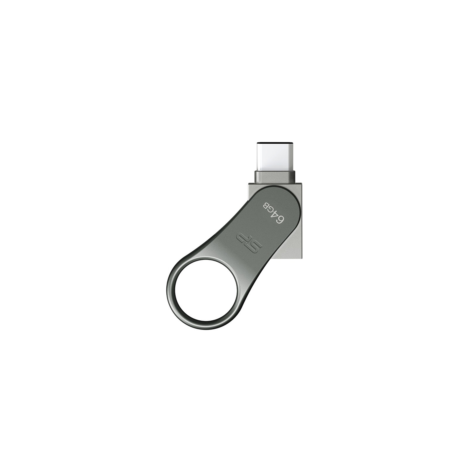 USB флеш накопитель Silicon Power 32GB Mobile C80 Silver USB 3.2 (SP032GBUC3C80V1S) изображение 2