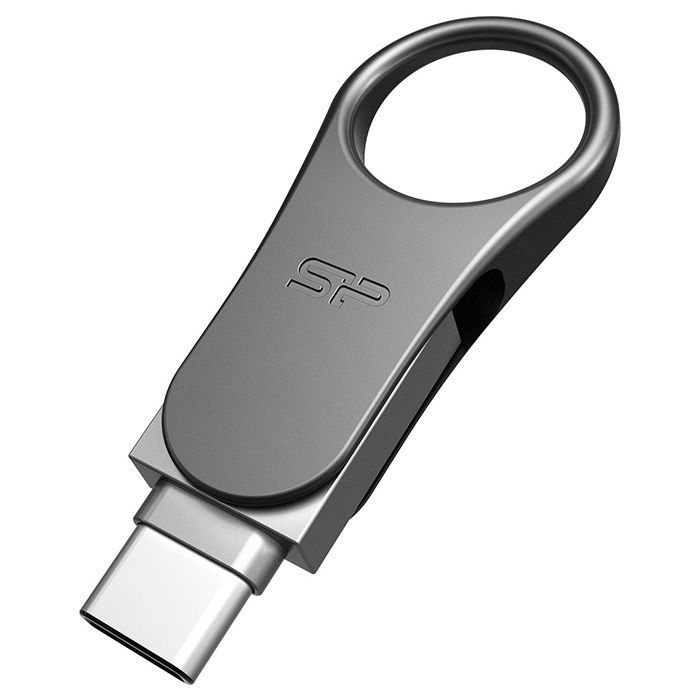 USB флеш накопитель Silicon Power 64GB Mobile C80 Silver USB 3.2 (SP064GBUC3C80V1S) изображение 3