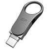 USB флеш накопитель Silicon Power 128 GB DriveMobile C80 USB 3.1 + Type-C Silver (SP128GBUC3C80V1S) изображение 3