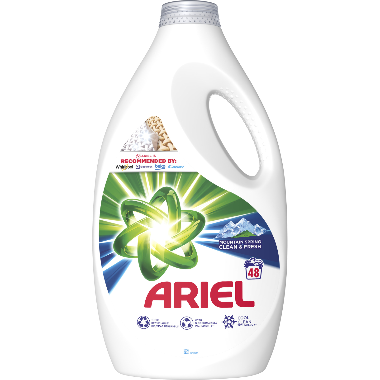 Гель для прання Ariel Гірське джерело 2.4 л (8006540874745) зображення 2