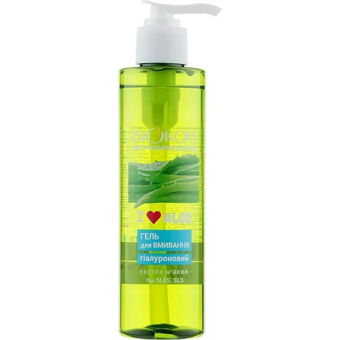 Гель для умывания Біокон I Love Aloe Гиалуроновый 200 мл (4823110301135)