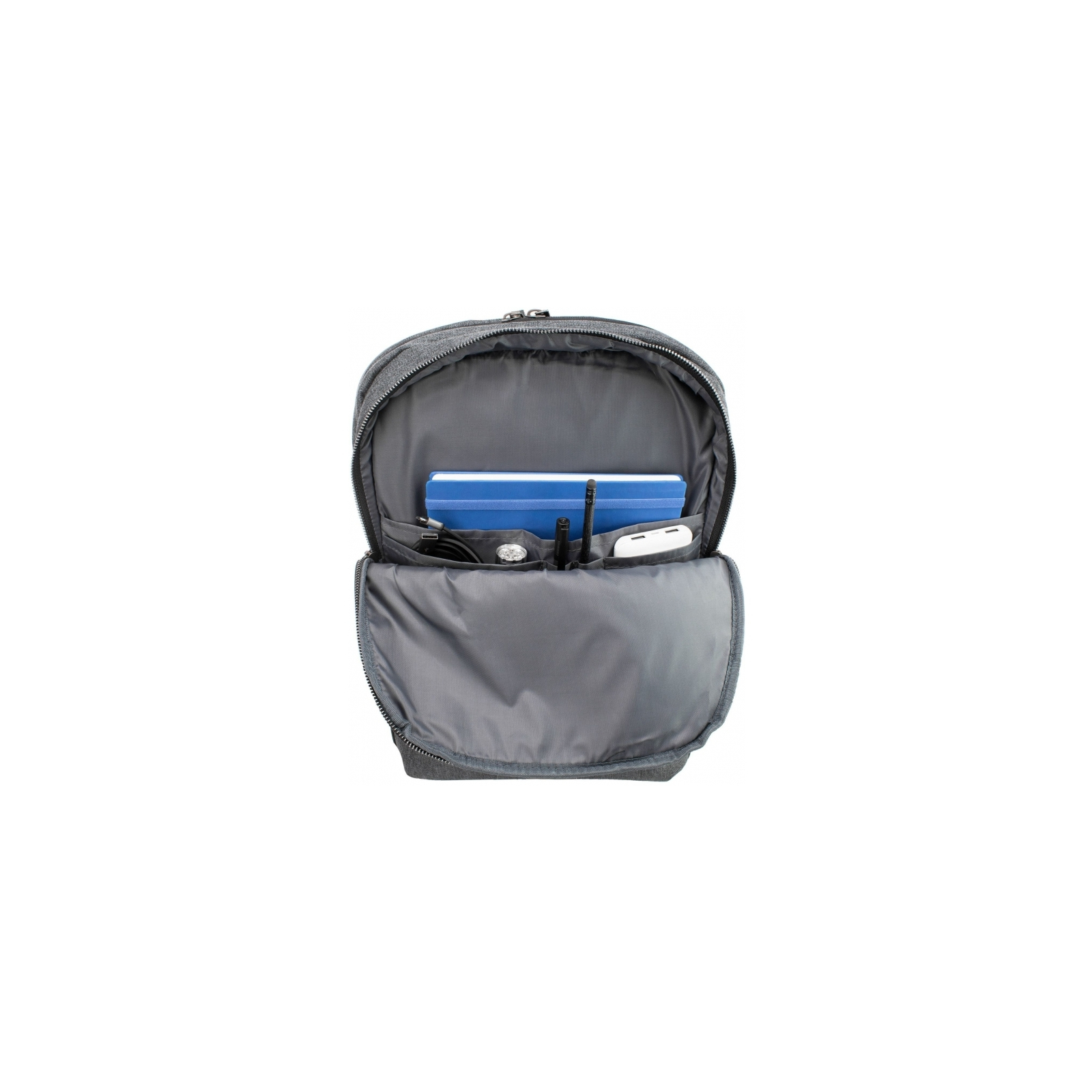 Рюкзак школьный Optima 17.5" USB Techno мужской 0.7 кг 6-15 л Темно-серый (O97594-01) изображение 3