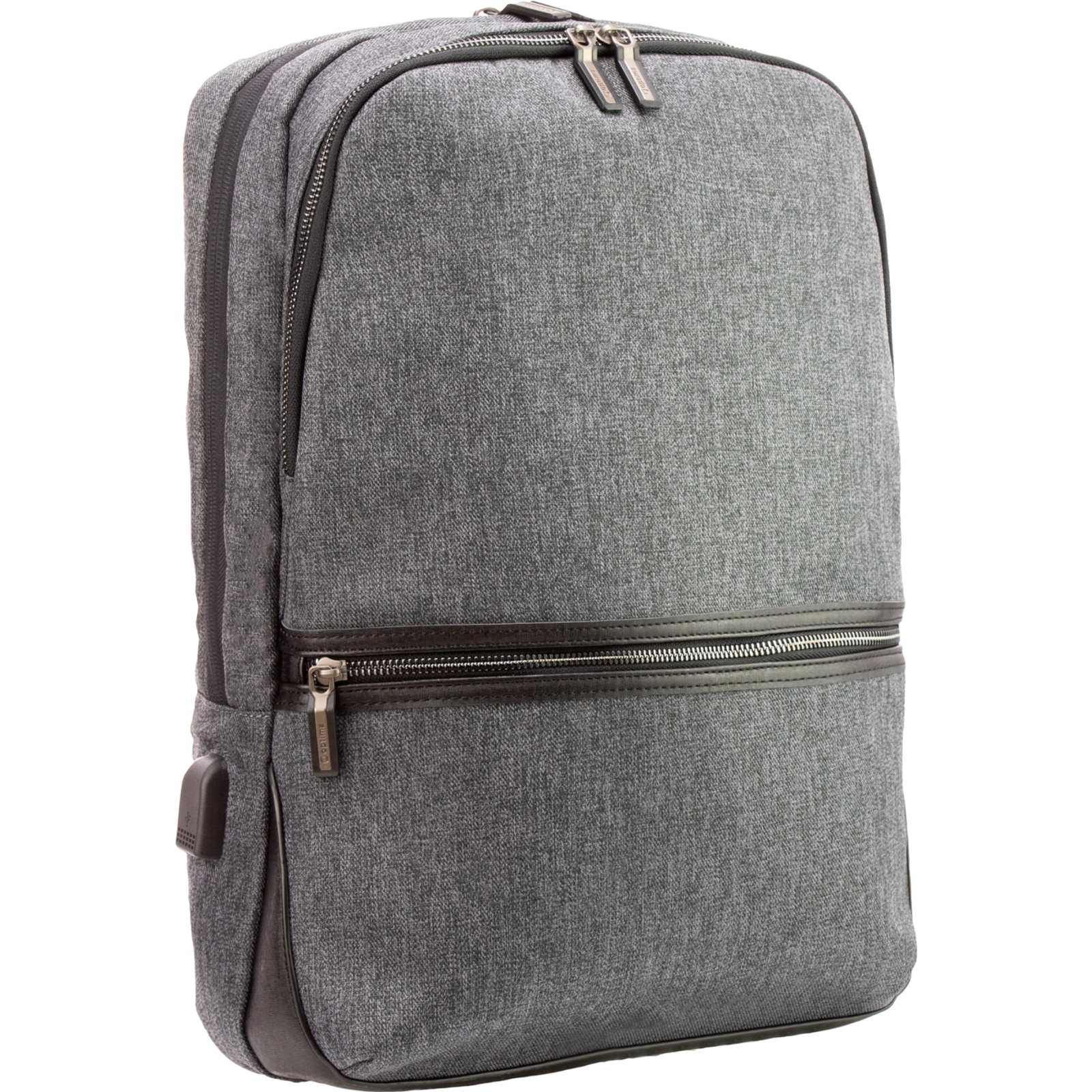 Рюкзак школьный Optima 17.5" USB Techno мужской 0.7 кг 6-15 л Темно-серый (O97594-01)