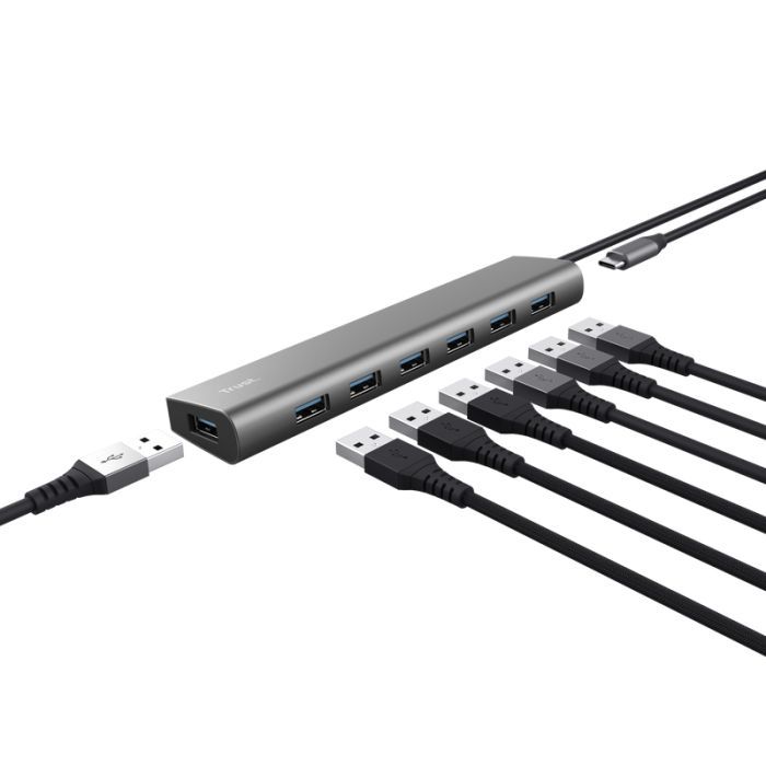 Порт-репликатор Trust Dalyx 7-in-1 USB-A 3.2 Aluminium Dock (24967_TRUST) изображение 6