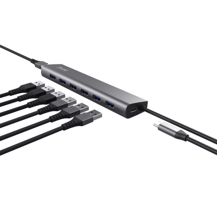 Порт-репликатор Trust Dalyx 7-in-1 USB-A 3.2 Aluminium Dock (24967_TRUST) изображение 7