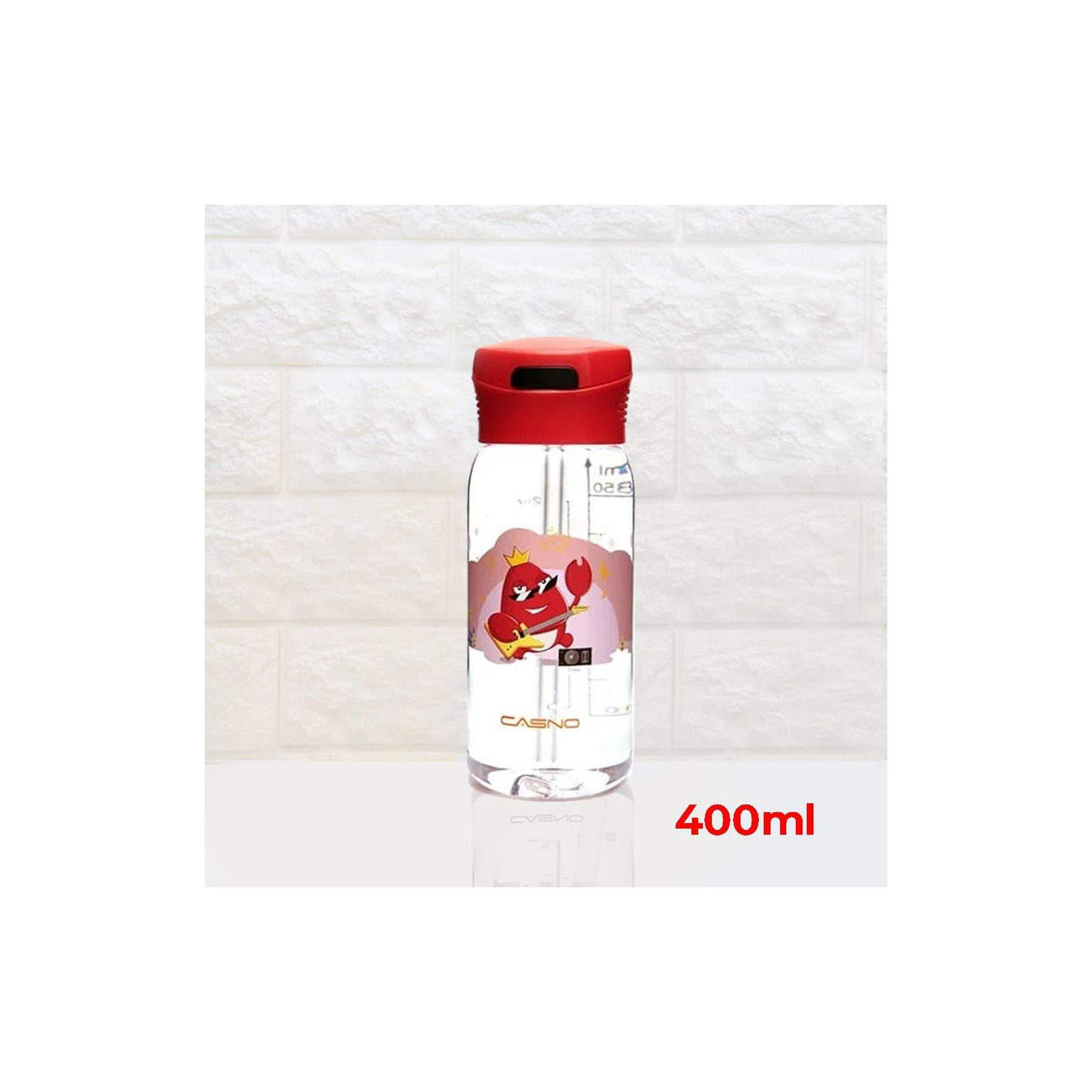 Пляшка для води Casno 400 мл KXN-1195 Червона краб з соломинкою (KXN-1195_Red) зображення 2