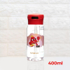 Бутылка для воды Casno 400 мл KXN-1195 Червона краб з соломинкою (KXN-1195_Red) изображение 2