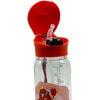 Бутылка для воды Casno 400 мл KXN-1195 Червона краб з соломинкою (KXN-1195_Red) изображение 4